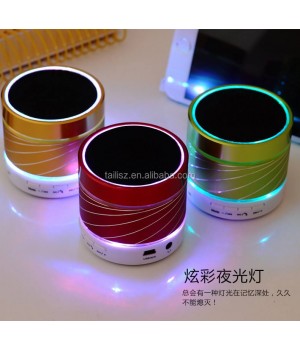 Mini color LED wireless speaker portable USB speaker