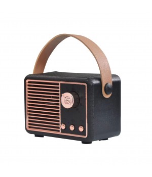 Portable Retro Style Mini Speaker with Handle for Home Outdoor Party Picnic