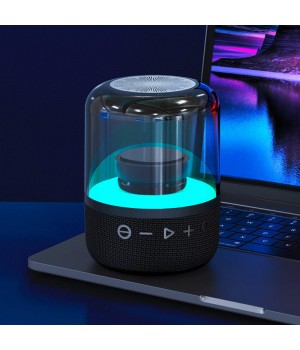 Hot Sale Home Bluetooth Wireless LED Light Subwoofer Speaker Portable Mini LED RGB Light Speaker