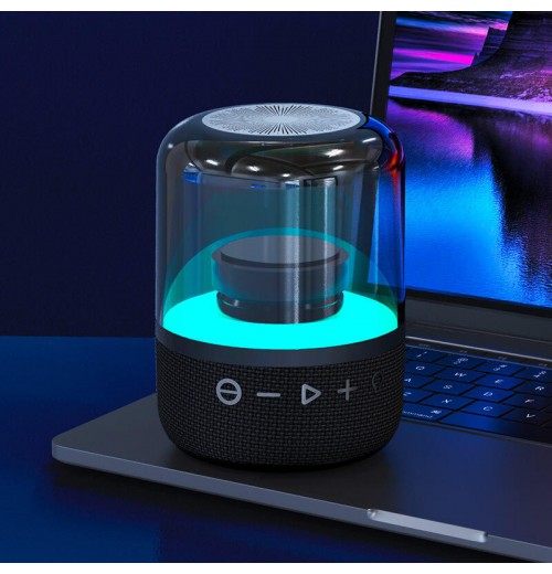 Hot Sale Home Bluetooth Wireless LED Light Subwoofer Speaker Portable Mini LED RGB Light Speaker