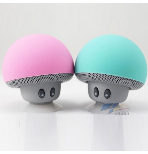 2024 Cheap Cute Portable Shower Mushroom Suction Cup Waterproof Wireless Speaker Mobile Car Mini Speaker